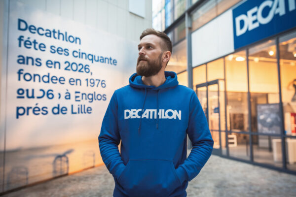 Decathlon fête ses cinquante ans en 2026, fondée en 1976 à Englos près de Lille