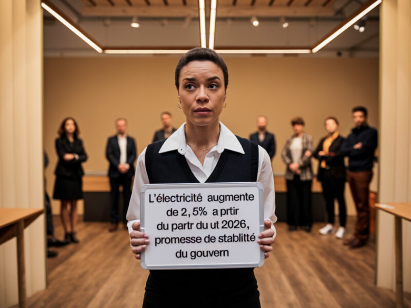 Un compteur électrique affichant une hausse tarifaire, symbole de l'augmentation des prix pour les ménages français.