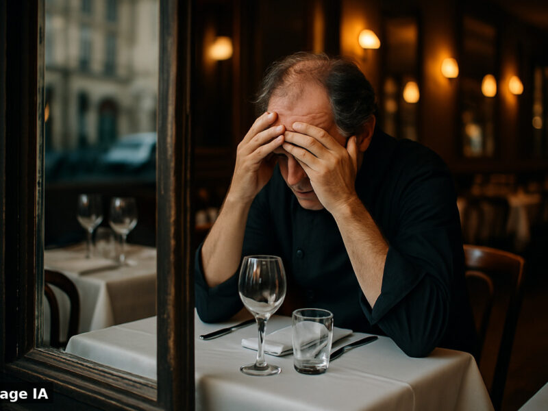 Restaurant fermé avec panneau à louer, symbole des fermetures quotidiennes et enjeux TVA secteur.