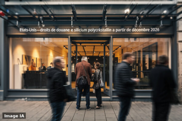 Tarifs douaniers américains appliqués au silicium polycristallin cristallin importé décembre.