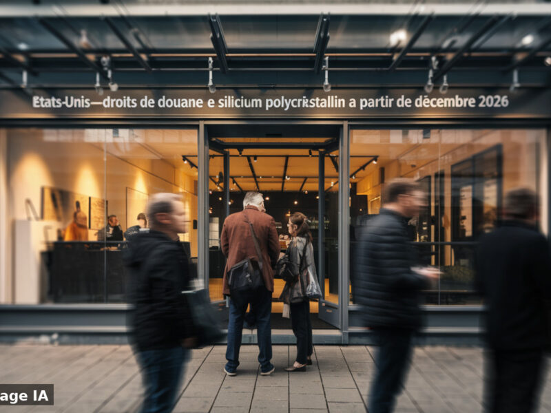 Tarifs douaniers américains appliqués au silicium polycristallin cristallin importé décembre.