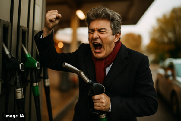 Pompes à essence françaises avec affichage des prix réduits par les aides gouvernementales carburants.