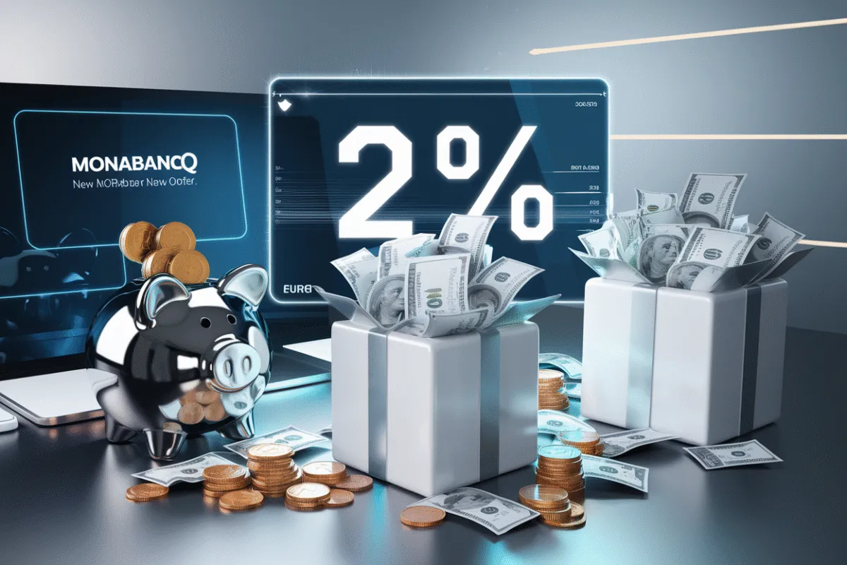 Monabanq lance une offre exceptionnelle Compte courant rémunéré à 2 et