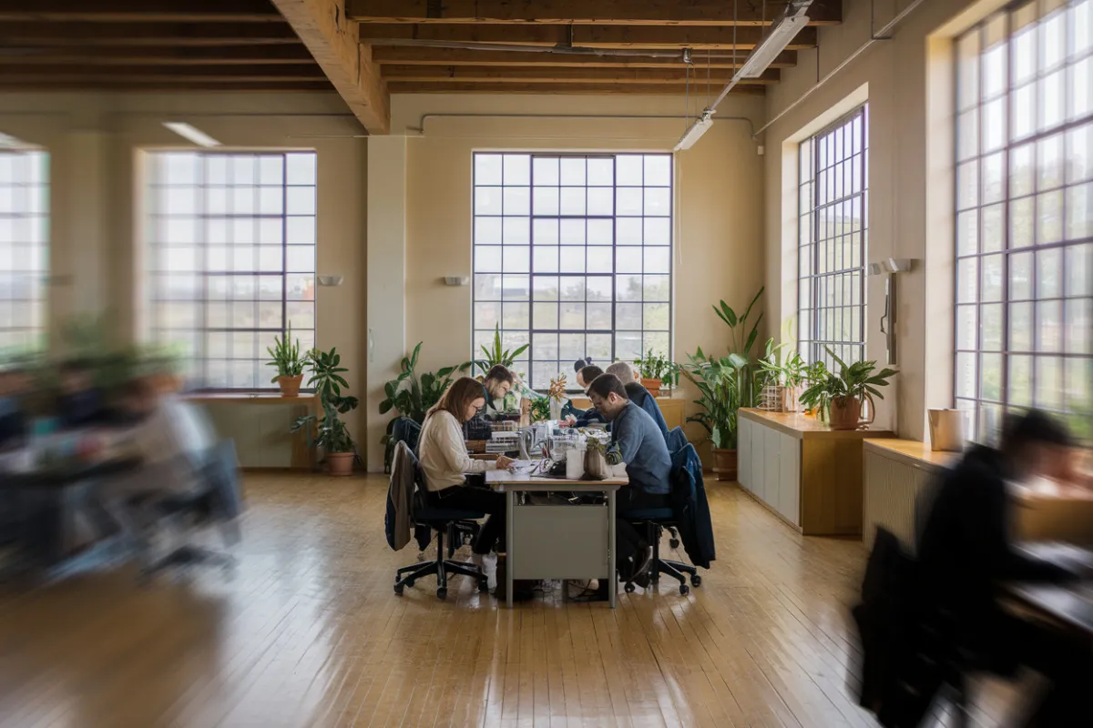 Directrice de PME britannique analysant factures énergétiques réduites sur ordinateur portable